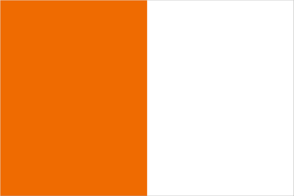 Orange & White Coloured Flag – Flags Ireland Prospect Design