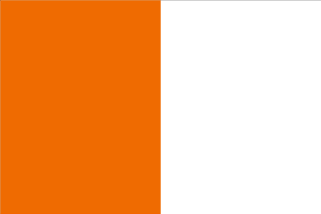 Orange & White Coloured Flag