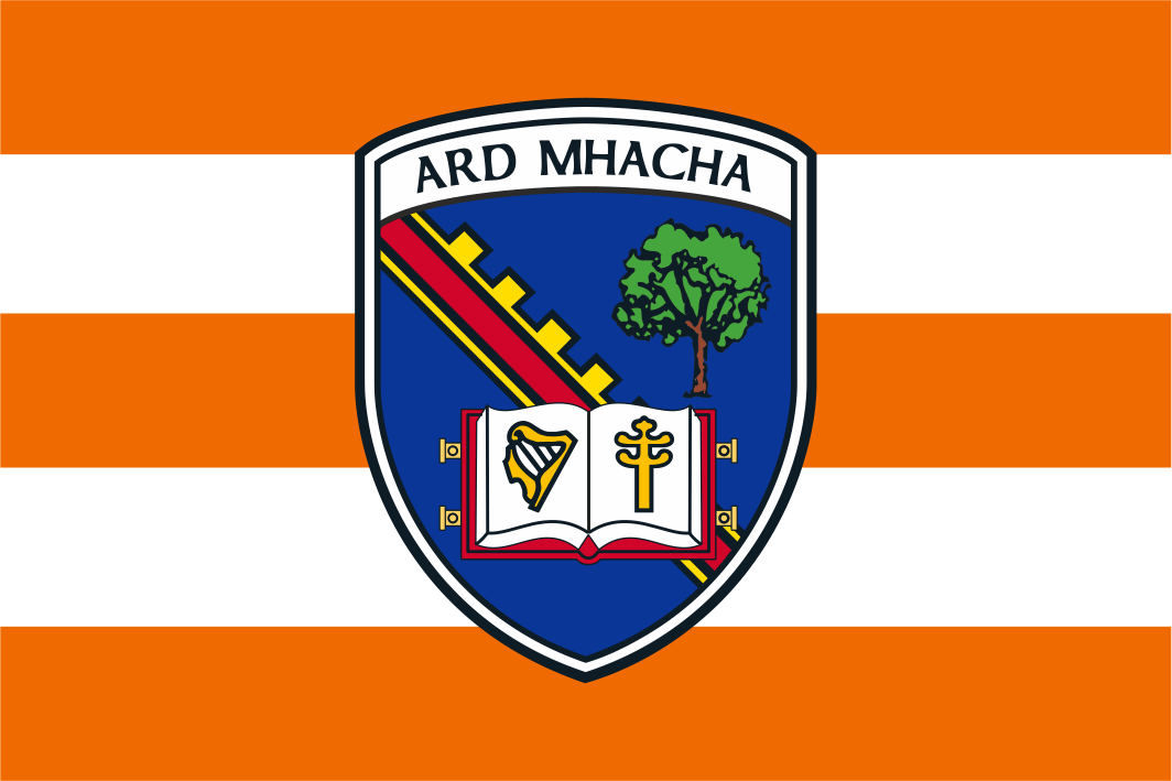 Armagh GAA Orange and White Striped Flag