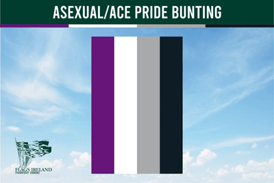 Wimpelkette mit asexueller ACE-Pride-Flagge