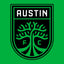 Logo of Austin FC with a tree design on a green background