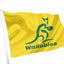 Bandeira com crista de rugby da Austrália - Wallabies