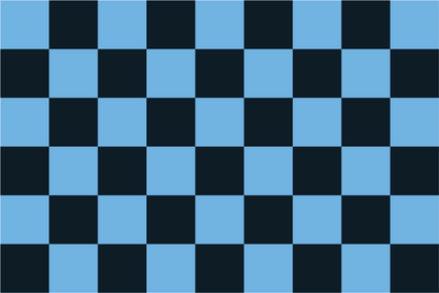 Azure Blue & Black Chequered Flag
