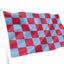 Azure Blue & Red Chequered Flag