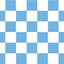 Azurblaue und weiße karierte Flagge