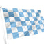 Azure Blue & White Chequered Flag