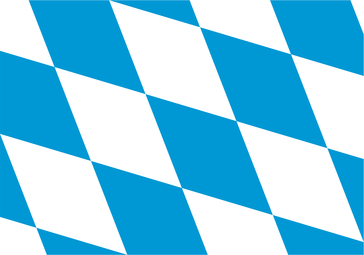 Blue and white checkered pattern Bavaria (Lozengy) Flag