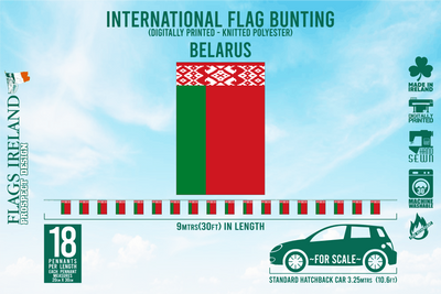 Wimpelkette mit weißrussischer Flagge