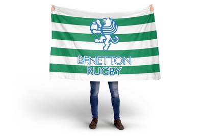 Benetton Rugby logo with green and white stripes