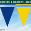Blaue (St. Patrick's/County Blue) und goldgelbe Farbflagge