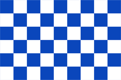 Blue & White Chequered Handwaver Flag
