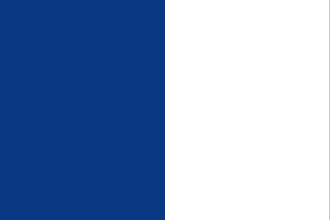 Bandeira de cor azul e branca