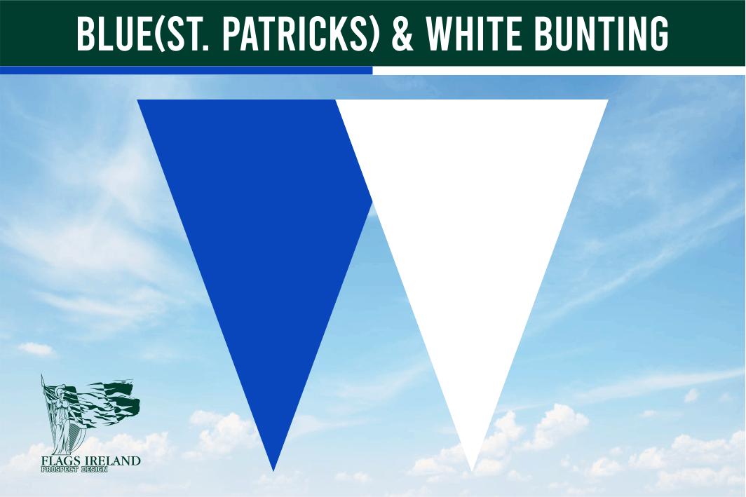 Blue(St. Patrick's/County Blue) & White Colour Bunting