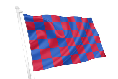 Blue & Red Chequered Flag