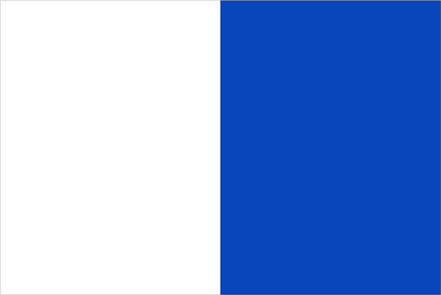 White & Blue Handwaver Flag