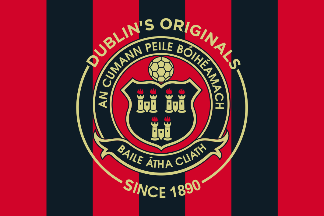 Bohemians Football Club Flag - Irish ''Dublin's Originals'' Logo Version