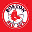 Boston Red Sox logo on a red background
