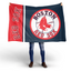 Boston Red Sox logo on a navy background with red text