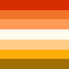 Butch Lesbian Pride Flag Multicolored horizontal stripes on a red background