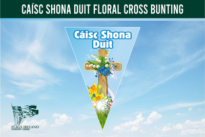 Cáisc Shona Duit Floral Cross Bunting