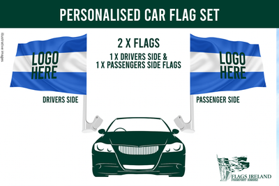 Personalised Logo Car Flag Set