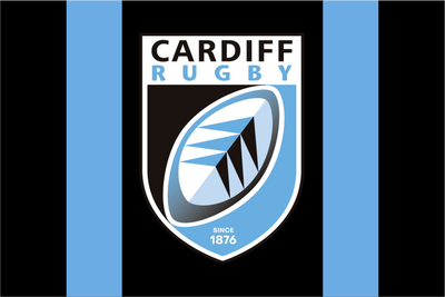 Cardiff Rugby Flag since 1876 black and blue