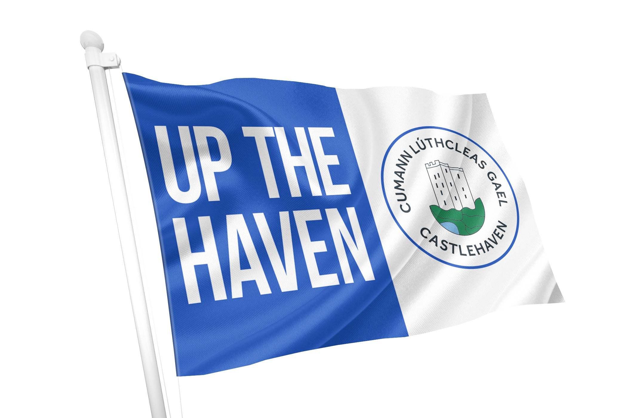 Club Flags Design Castlehaven GAA Club ''UP THE HAVEN'' Crested Flag - Premium Knitted ...