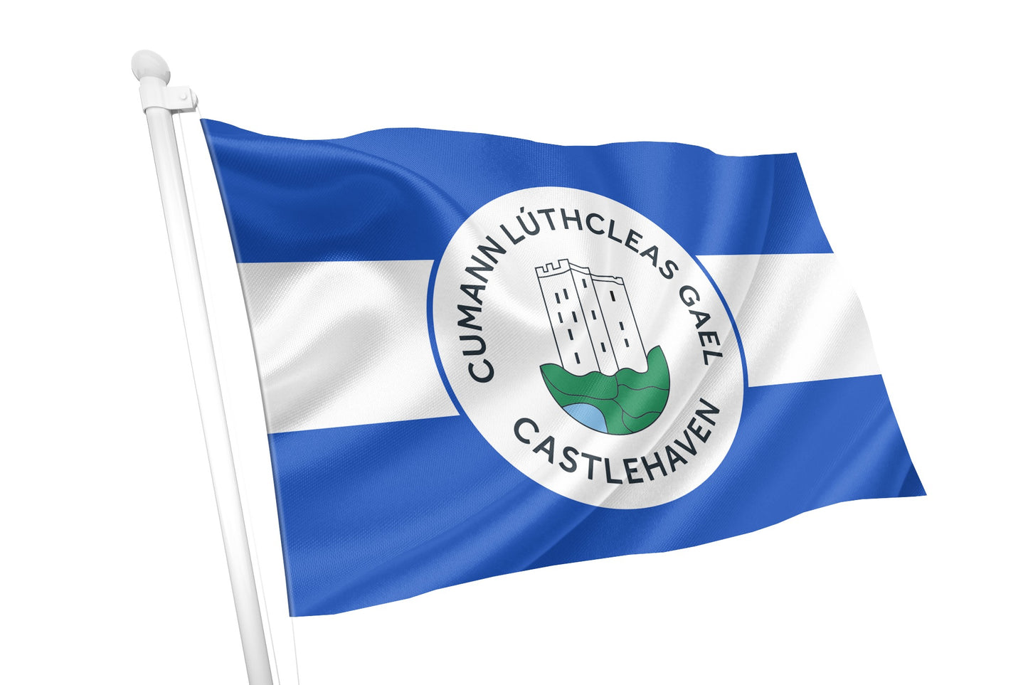 Castlehaven GAA Club Crested 3 Striped Flag