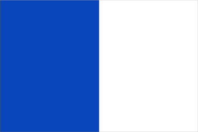 Blue & White Coloured Flag