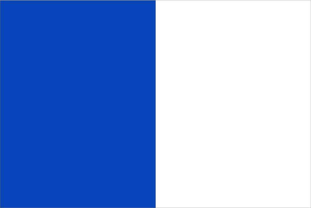 Blue & White Coloured Flag