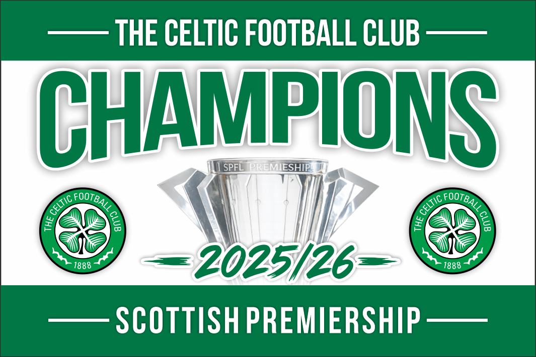 Celtic Football Club Scottish League Winners Flag 2025/26