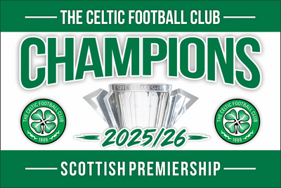 Celtic Football Club Scottish League Winners Flag 2025/26