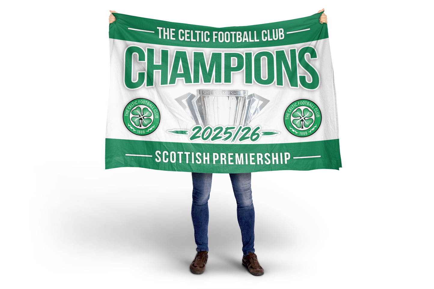 Celtic Football Club Scottish League Winners Flag 2025/26