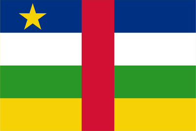Nationalflagge der Zentralafrikanischen Republik