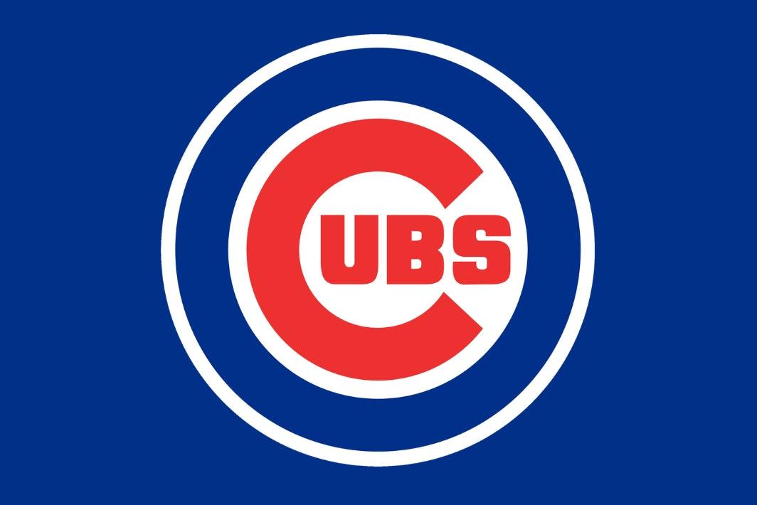 Chicago Cubs logo on a blue background