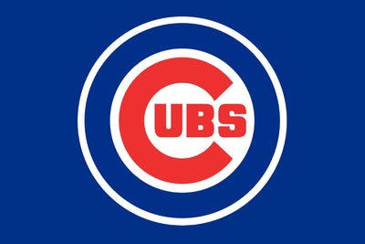 Chicago Cubs logo on a blue background
