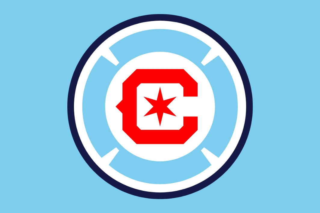 Chicago FC Logo with a red 'C' and star on a blue background