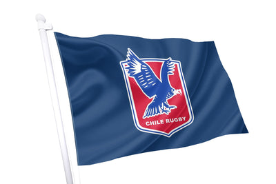 Bandeira com crista de rugby do Chile - Los Cóndores