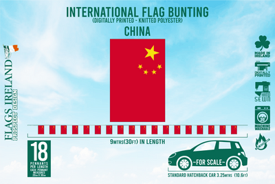 Wimpelkette mit China-Flagge