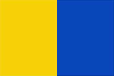 Golden Yellow & Blue Coloured Flag