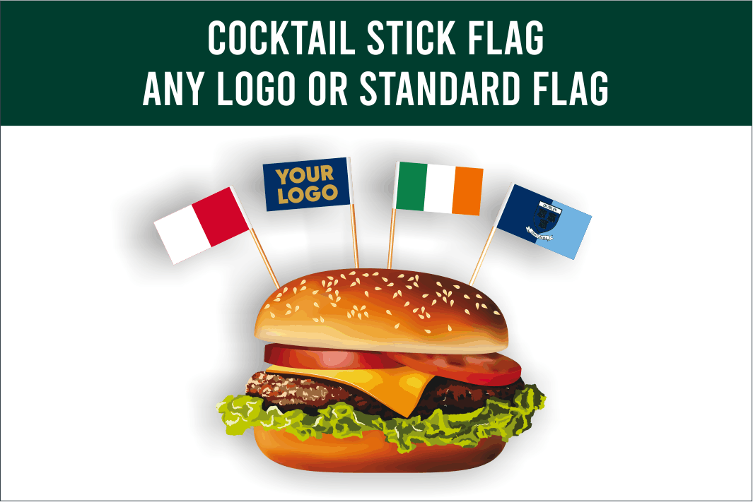 Cocktail Stick Flag - Any Logo or standard flag