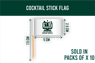 Cocktail Stick Flag - Any Logo or standard flag