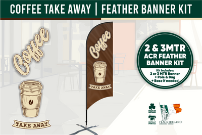 Coffee Take Away - Feather Banner Kit (2mtr & 3mtr)