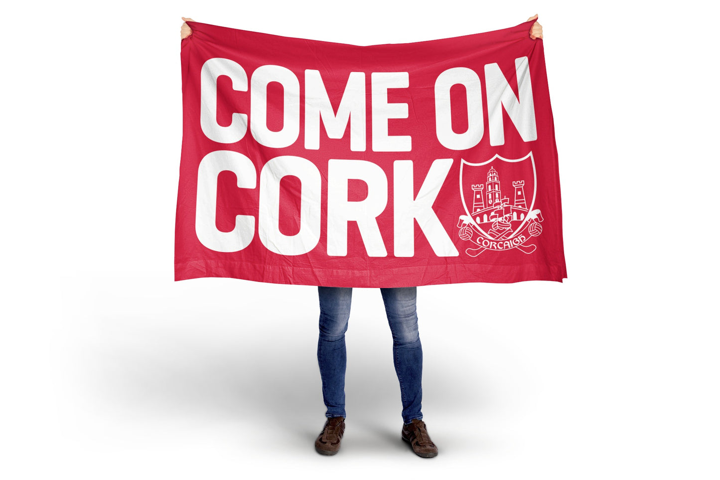 Cork GAA ''Come On Cork'' Crested Flag
