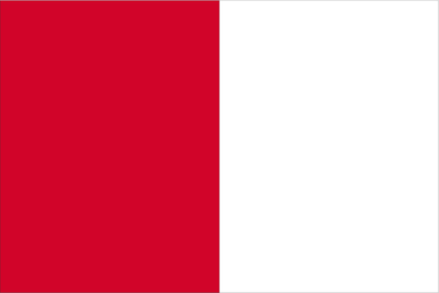 Bandeira de cor vermelha e branca