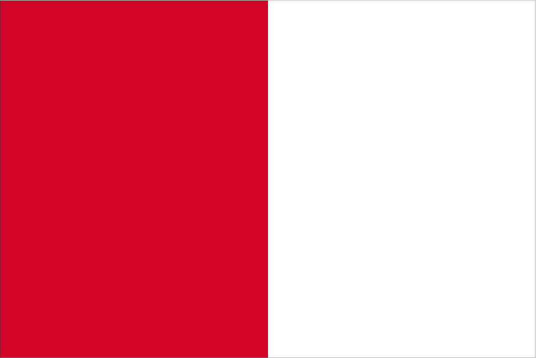 Bandeira de cor vermelha e branca