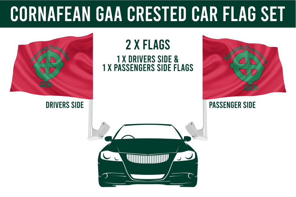 Cornafean GAA Club Crest Car Flag Set – High-Quality Polyester - Made ...