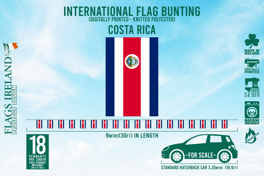 Costa Rica Flag Bunting