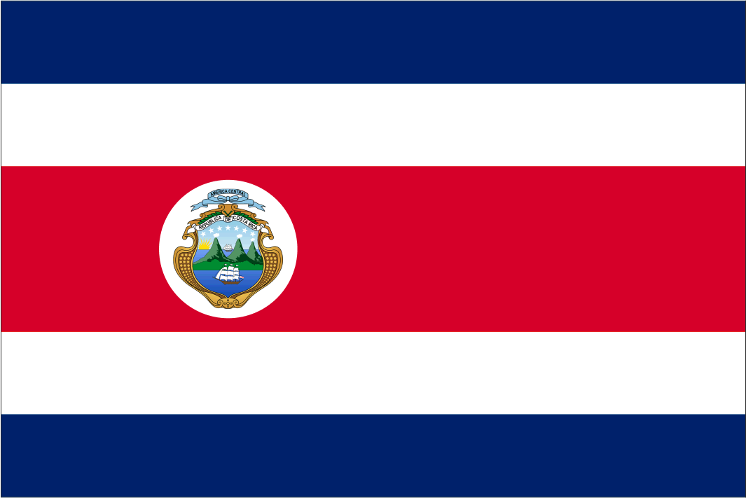 Costa Rica Handwaver Flag