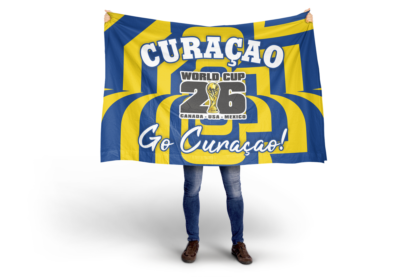 Curaçao World Cup 2026 Football Supporter Flag